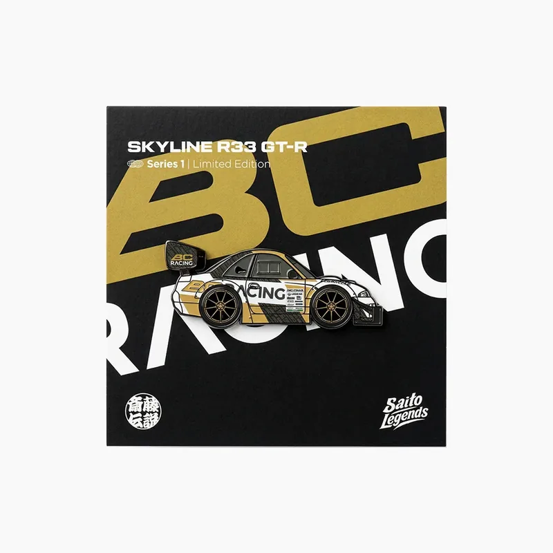 BC Racing R33 pin badge