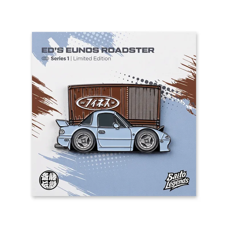 Ed's Eunos Roadster Container pin badge