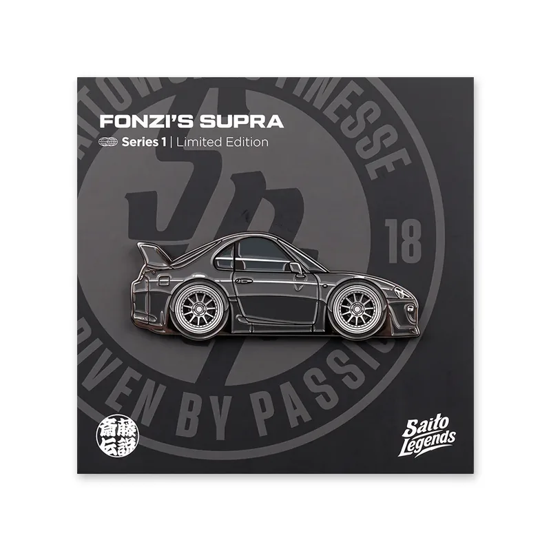 Fonzi's 1000bhp Supra pin badge