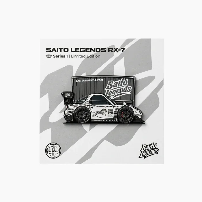 Saito Legends RX-7 Container pin badge