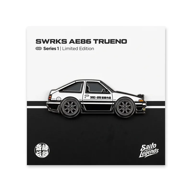 SWRKS AE86 Trueno pin badge